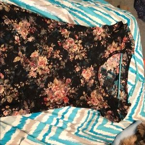 BKE Boutique Floral Lace Shirt